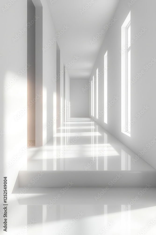 Simple 3D Abstract Interior Background, Generative AI Simple 3D Abstract Interior Background, Generative AI