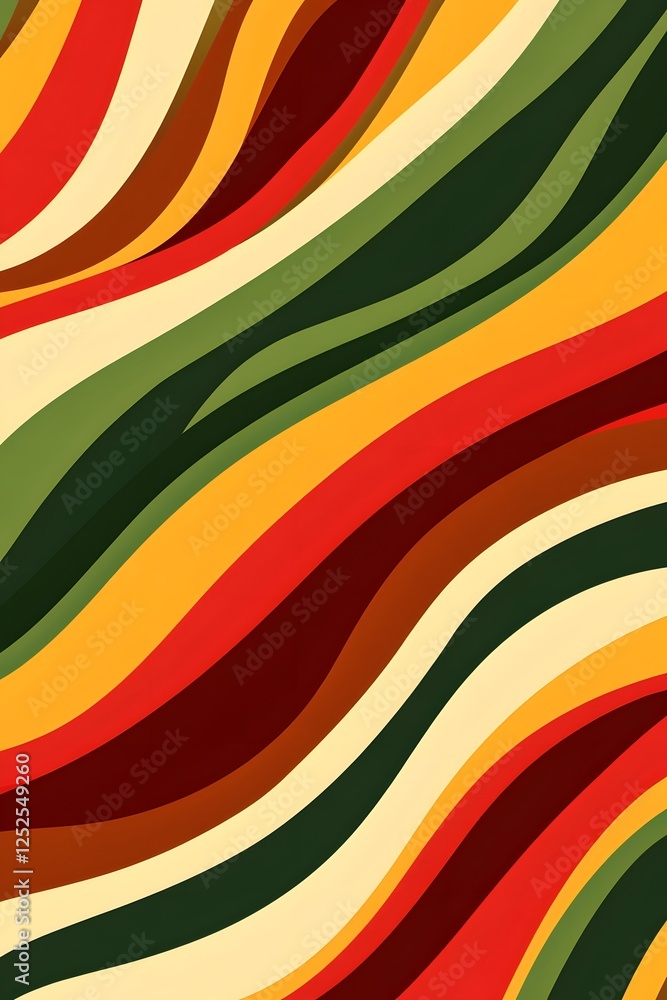 Obraz premium A vibrant abstract Thai striped pattern with bold