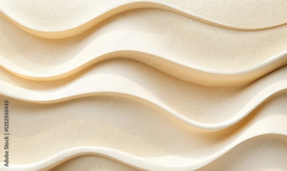 Obraz premium Sand Colored Waves Background, Generative AI