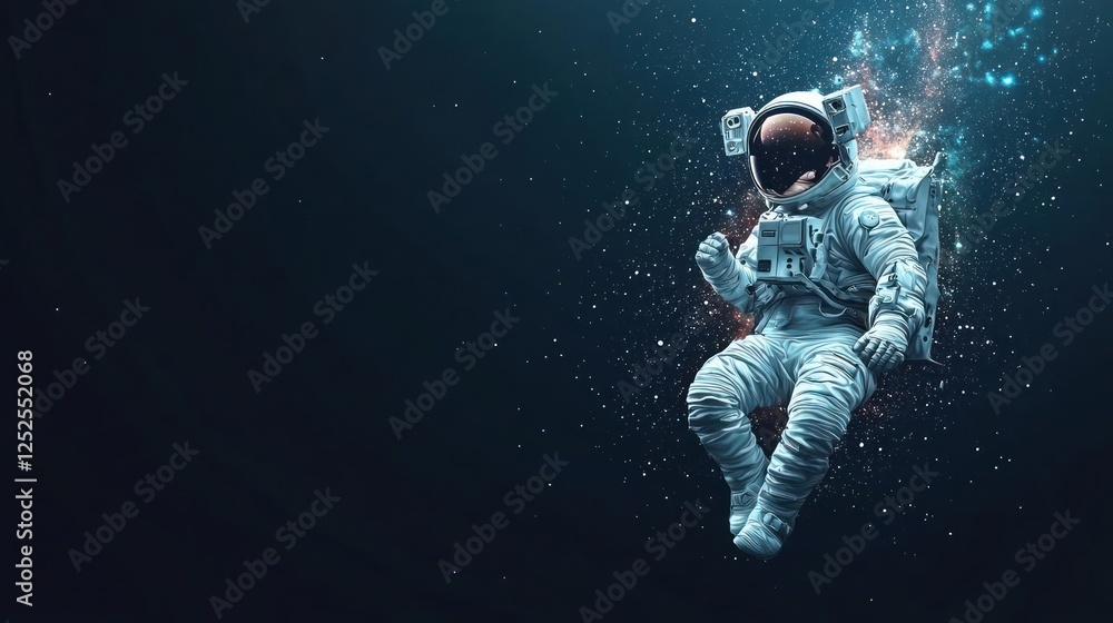 Pixelated Astronaut In Space Pixelated Astronaut In Space