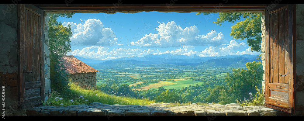 窓から見る美しい風景 窓から見る美しい風景