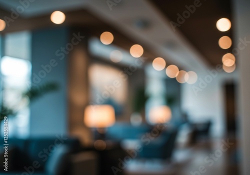 The focus on ambiance is clear in this blurred image of an interior space, with soft colors and warm lighting creating a welcoming and comfortable atmosphere