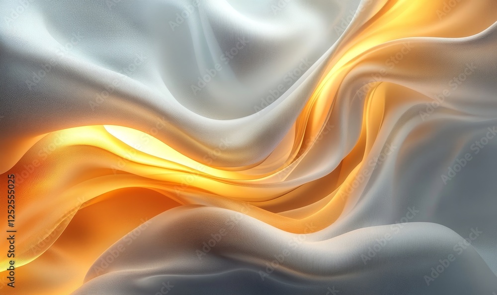 Obraz premium Elegant 3D Light Flow Design, Generative AI