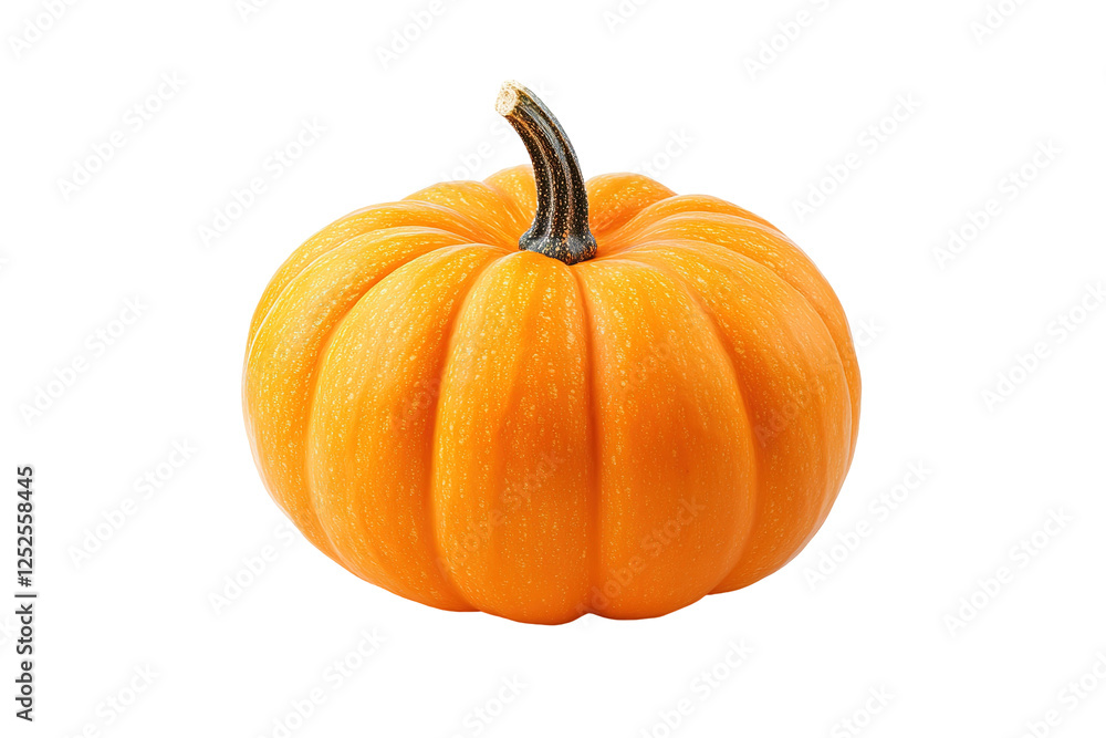 A large orange pumpkin with a stem. ,on transparent background. A large orange pumpkin with a stem. ,on transparent background.