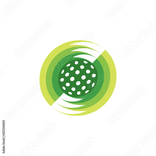 Dynamic Pickleball Spin Rotation Logo Design Vector for Sports and Recreation Industry