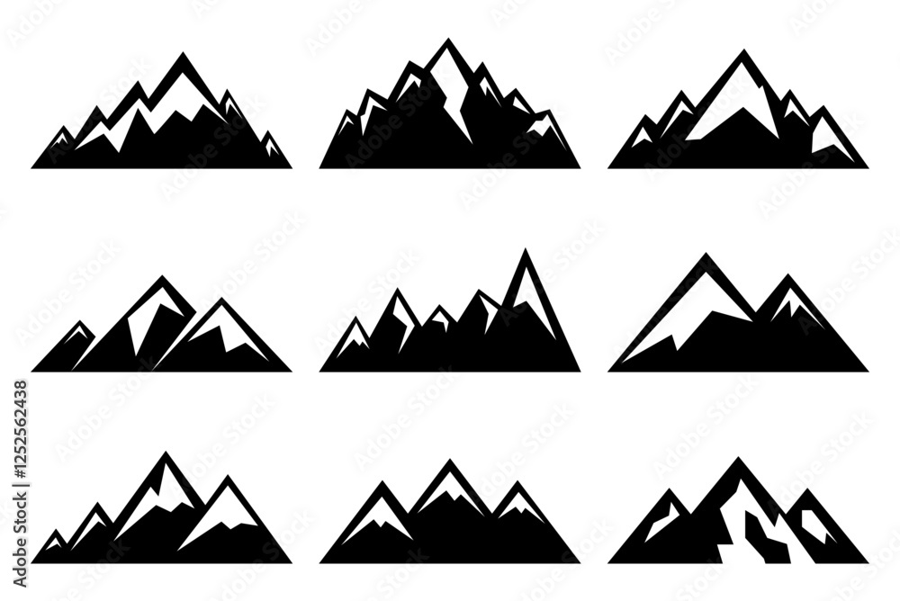 Mountain icon isolated on white background Mountain icon isolated on white background