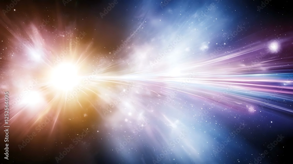 Naklejka premium Cosmic Light Speed