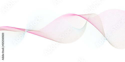 Banner with wavy lines, abstract background. Abstract background with dynamic waves. Vector illustration. 