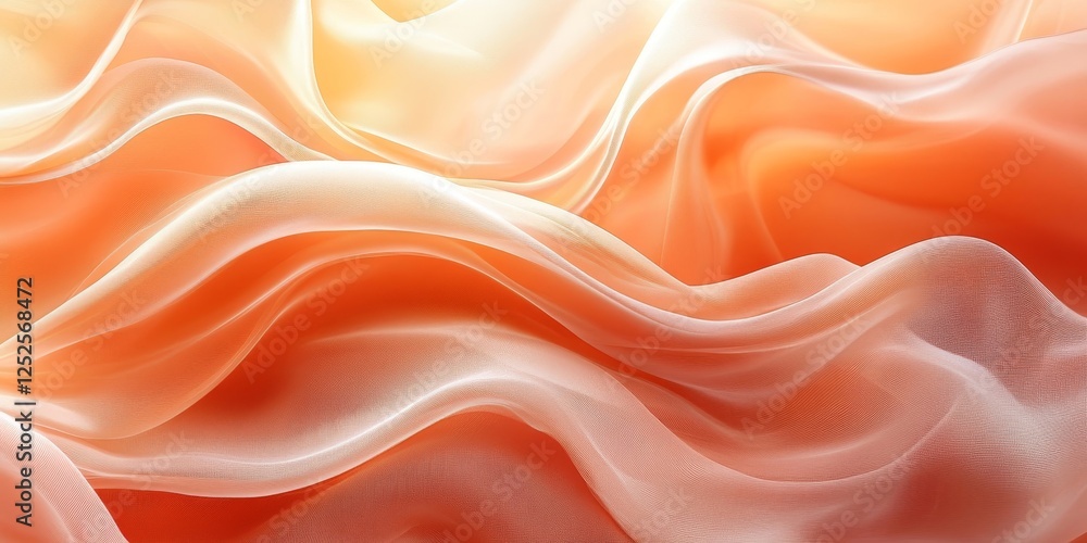 Peach Color Silk Background, Generative AI Peach Color Silk Background, Generative AI