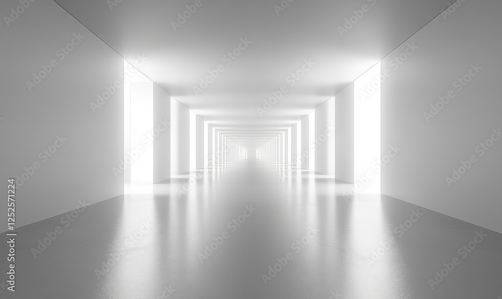 Obraz premium 3D Light White Background, Generative AI