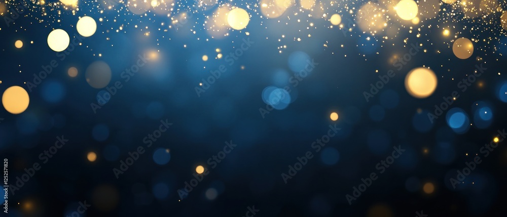 Abstract bokeh lights on a dark blue background Abstract bokeh lights on a dark blue background