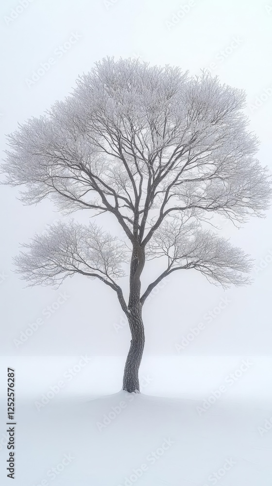 Fototapeta premium Isolated Pixelated Snow Covered Tree