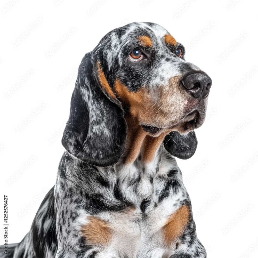 Profile of a Bluetick Coonhound Dog Profile of a Bluetick Coonhound Dog