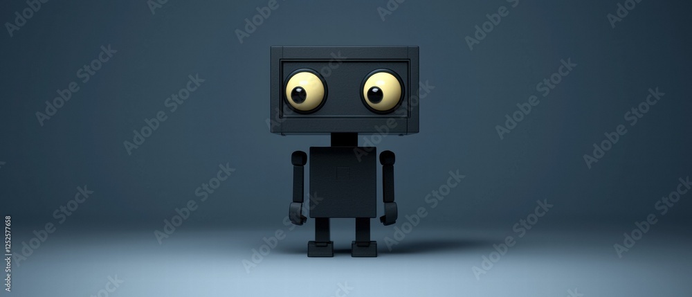 Fototapeta premium Cute robot. AI.
