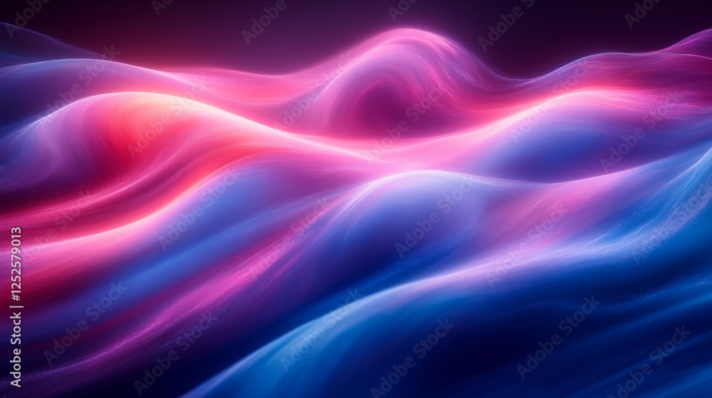 Colorful abstract waves with vibrant pink and blue hues, digital art. futuristic and dynamic concept Colorful abstract waves with vibrant pink and blue hues, digital art. futuristic and dynamic concept