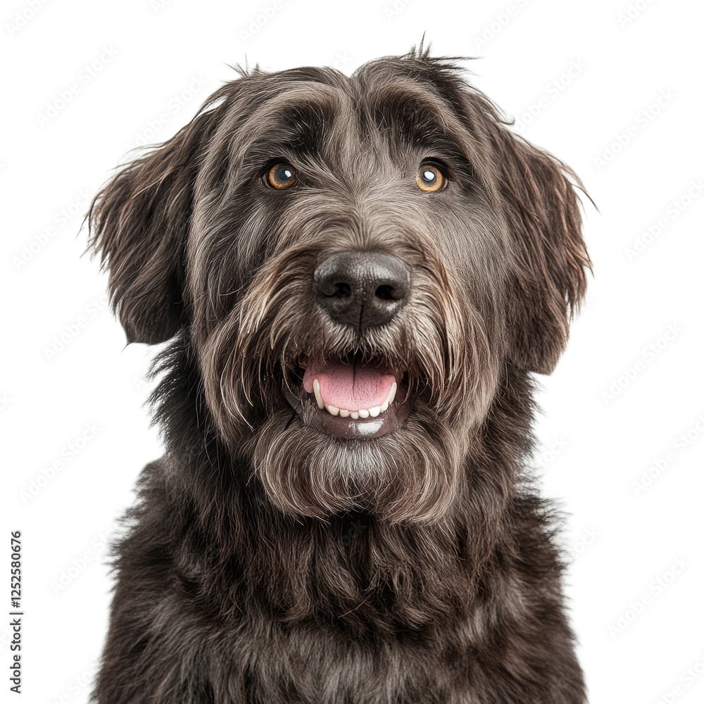 Happy Black Dog Portrait Happy Black Dog Portrait