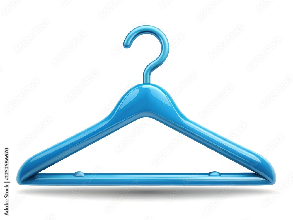 Blue Plastic Hanger on White Background Blue Plastic Hanger on White Background
