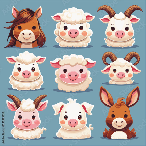 Cartoon Animal Sticker Packs, Cute Stickers for Animal Lovers , Kawaii Animals, Assorted Waterbottle Sticker Packs, Cute Pet Squad Cute Animal Sticker Pack
