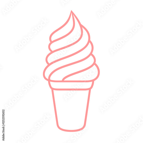 Sweet swirls of creamy ice cream