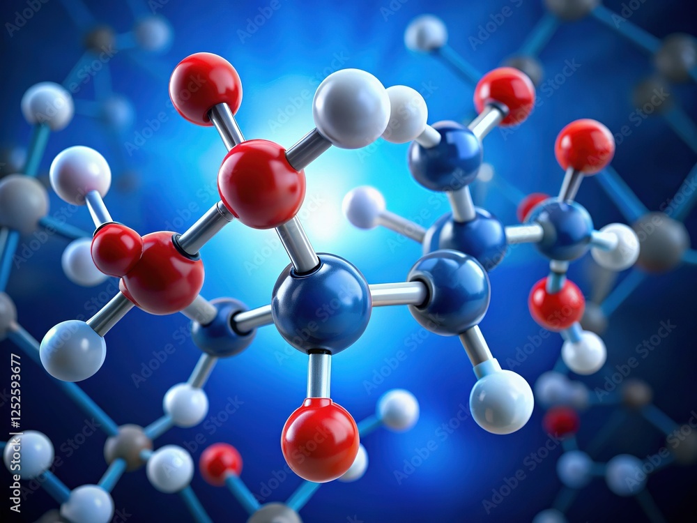 Obraz premium Vanillic Acid Molecular Structure: Flavoring Agent in Food & Cosmetics