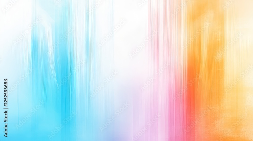 Obraz premium A textured rainbow background design with subtle brushstroke details for an artistic, handcrafted feel.