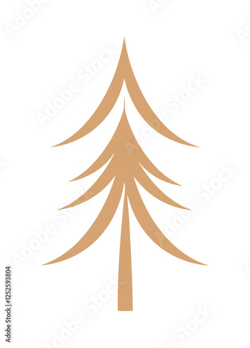 Simple Tan Pine Tree