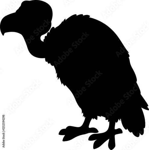 WebVulture Black Vector Silhouette on White Background