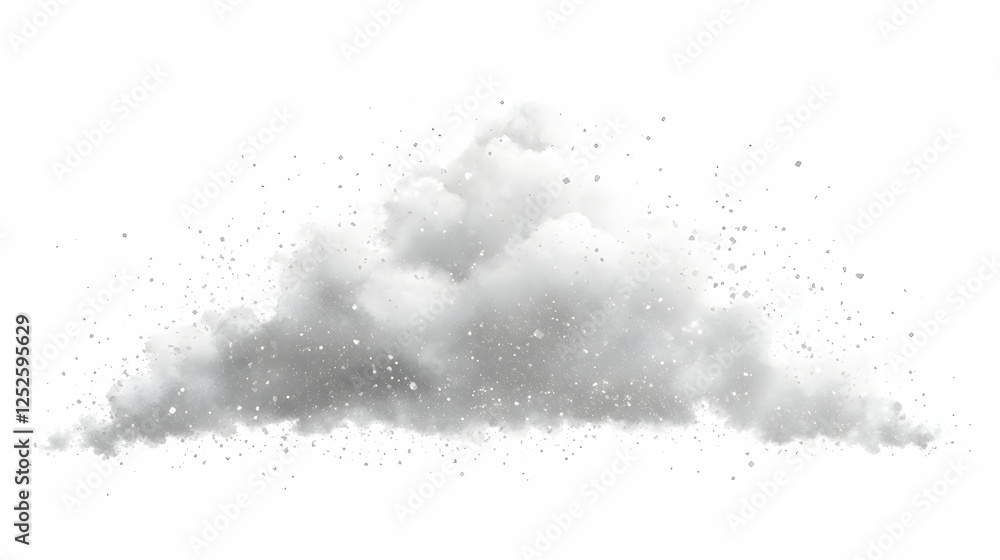 Fluffy white cloud, isolated on white background, for design Fluffy white cloud, isolated on white background, for design