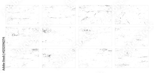 Overlay texture set. Dirty Grunge Textures Vector Set. Dirty grainy stamp and scratches and damage mark. Use purpose damaged, distress, paint, texture, old, concrete, urban, grunge, dirty, dust vector