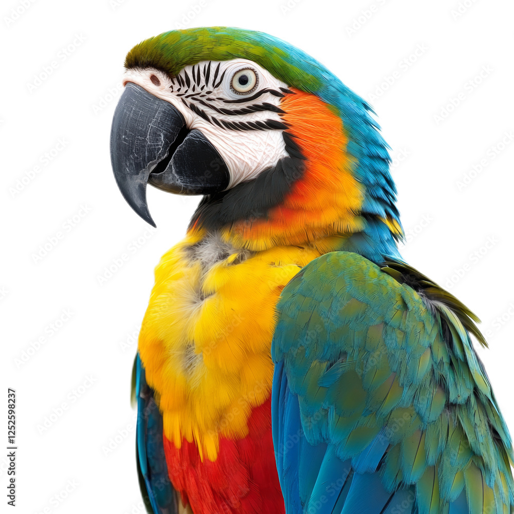 Fototapeta premium Vibrant Blue-and-gold Macaw Portrait