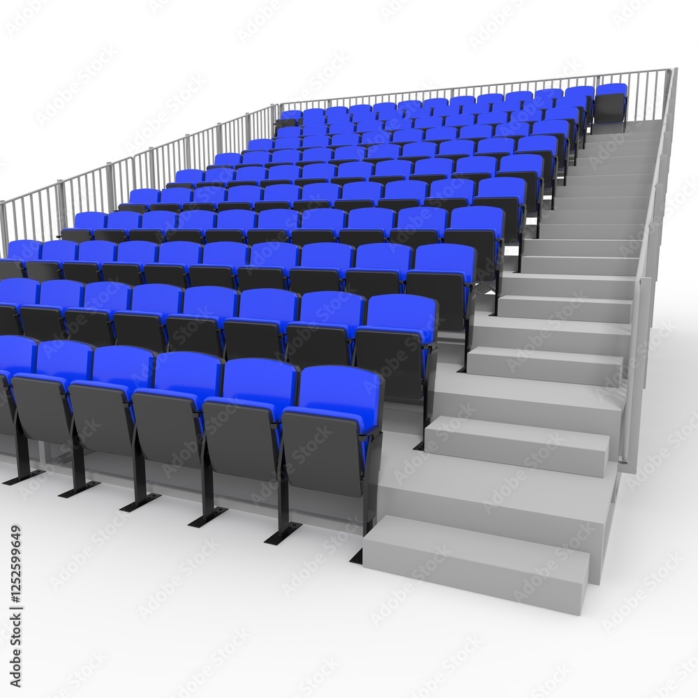Naklejka premium 3d render Bleachers design element. Furniture
