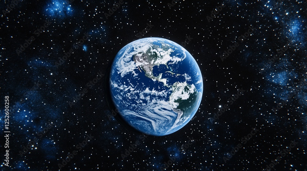 Fototapeta premium Earth from Space: A Stunning Celestial View