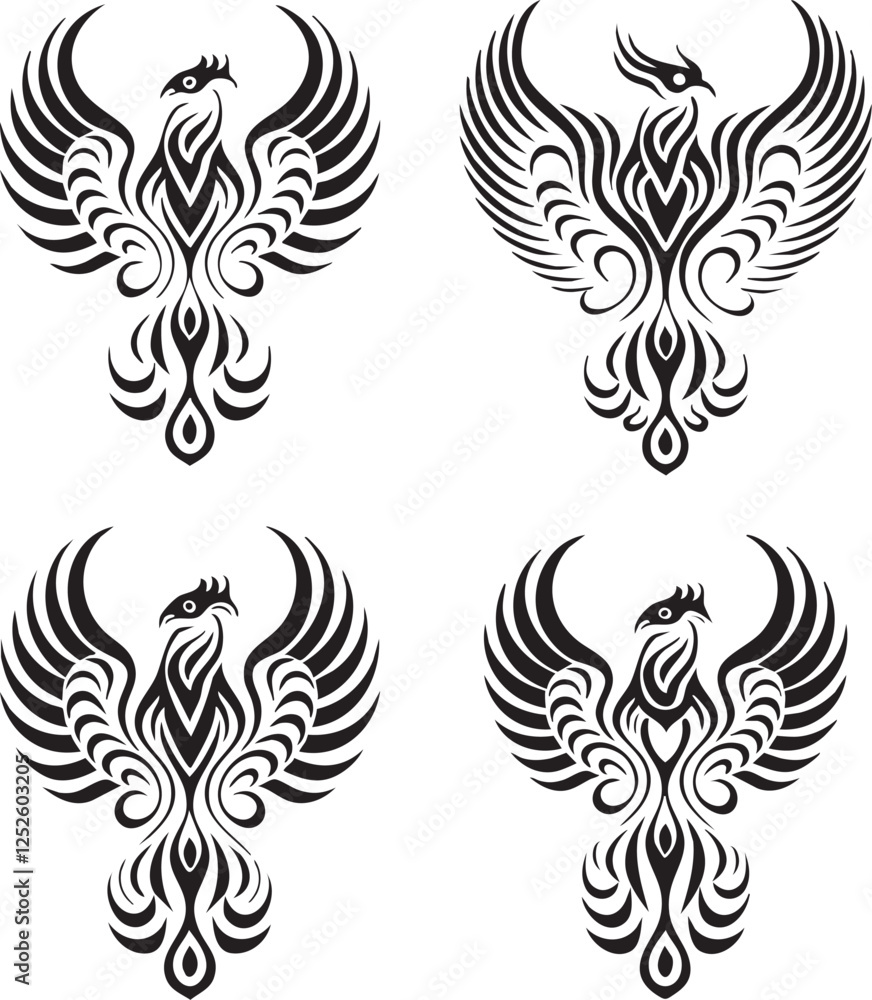 Fototapeta premium tribal tattoo design elements