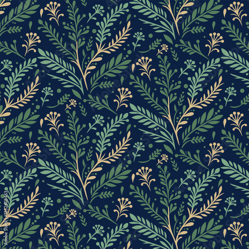 Wallpaper Mural vintage botanical floral seamless pattern for print on demand fabric wallpaper and apparel Torontodigital.ca