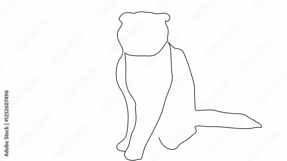 linear video with a cat linear video with a cat