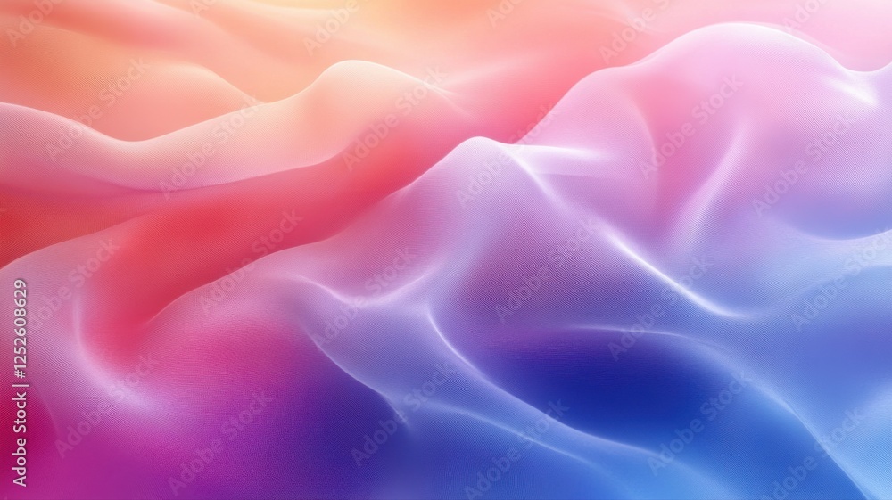 Obraz premium Abstract Colorful Wave Pattern with Soft Gradient Background