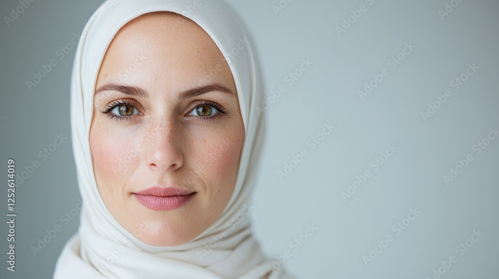 Woman in hijab, portrait, neutral background, confident expression, professional headshot Woman in hijab, portrait, neutral background, confident expression, professional headshot
