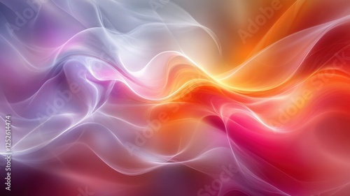 Wallpaper Mural Vibrant Abstract Waves of Colorful Light in Soft Motion Torontodigital.ca