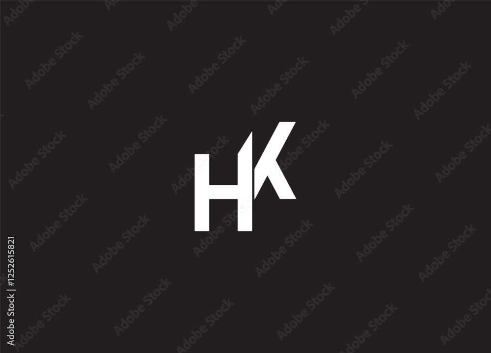 Fototapeta premium KH initial letter logo design and monogram logo