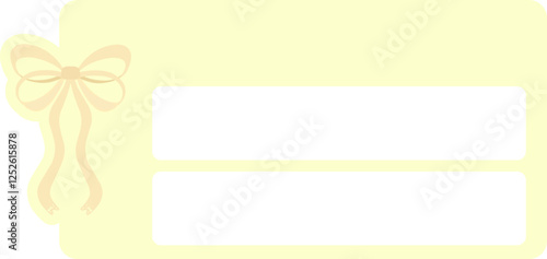 Cute Blank Label Name Tag with Ribbon Bow