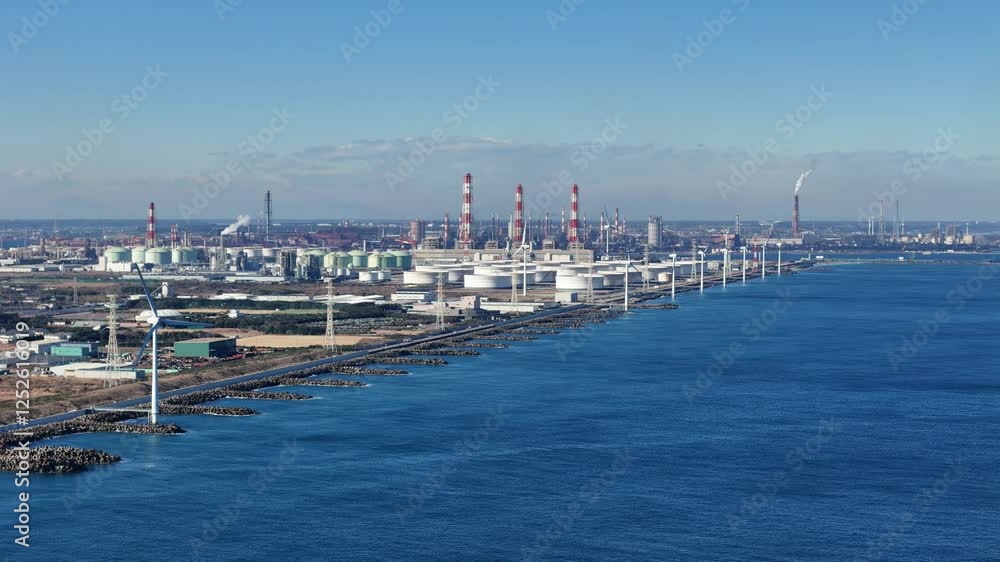 茨城県神栖市にある日川浜海水浴場付近の風力発電を撮影しました。 茨城県神栖市にある日川浜海水浴場付近の風力発電を撮影しました。