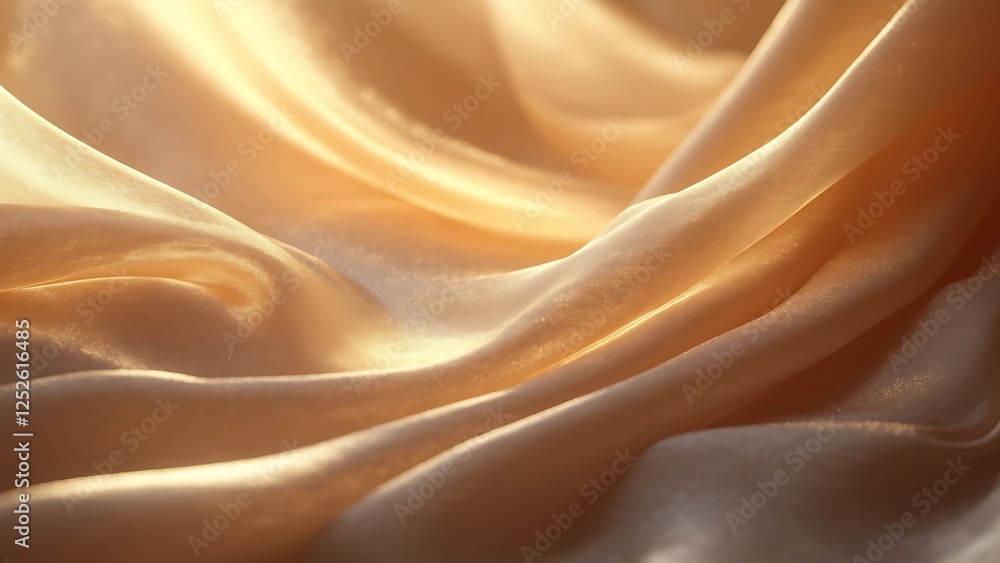 Fototapeta premium Transparent Silk with Gentle Light Waves and Soft Shadows