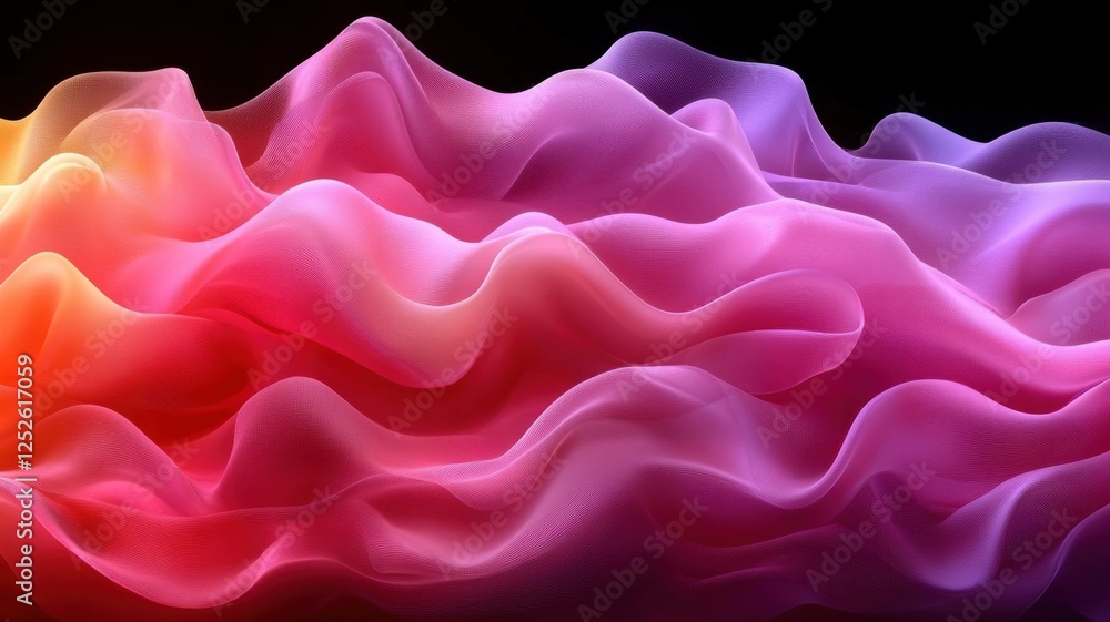 Obraz premium Colorful Flowing Abstract Waves in Soft Gradient Shades