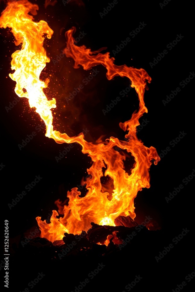 Fiery Abstract Flame Photography Dark Background Fiery Abstract Flame Photography Dark Background