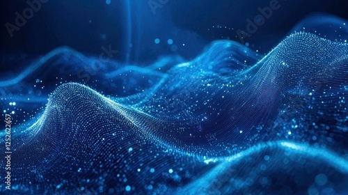 A blue-toned abstract genomics background with genetic sequencing lines.