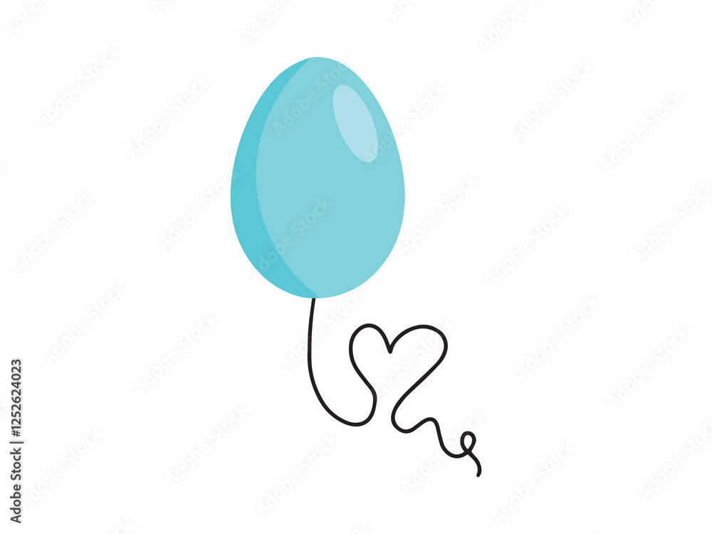 Egg Balloon Easter Background Illustration Egg Balloon Easter Background Illustration