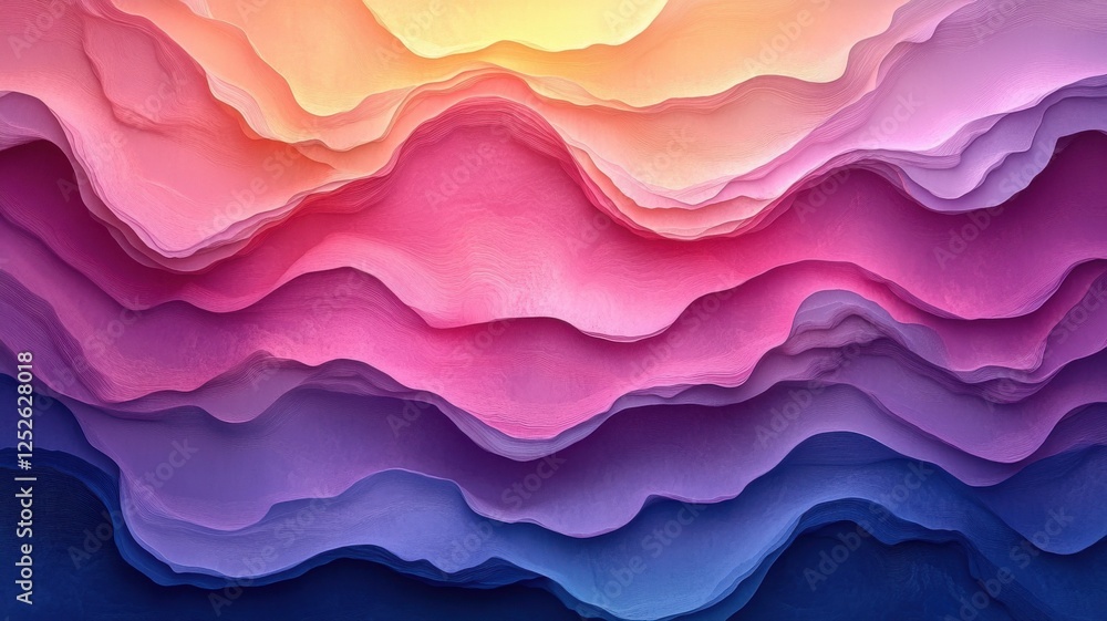 Vibrant Layered Abstract Artwork in Shades of Pink and Purple Vibrant Layered Abstract Artwork in Shades of Pink and Purple