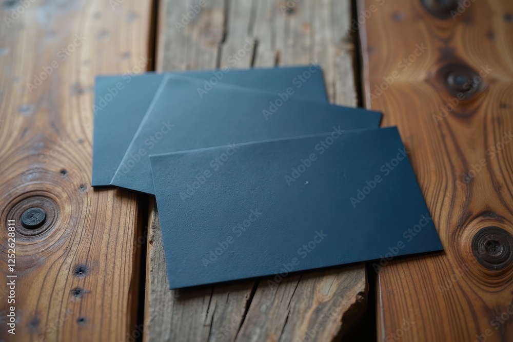 Notecards arranged on a rustic wooden table highlighting simplicity and elegance of stationery Notecards arranged on a rustic wooden table highlighting simplicity and elegance of stationery