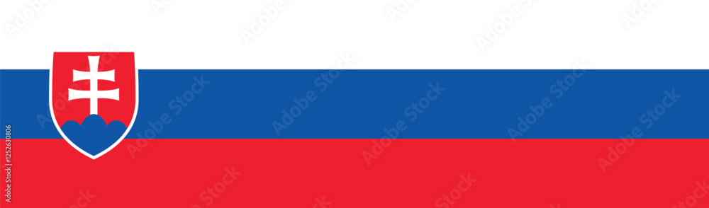 Fototapeta premium Slovakia flag long banner digital vector illustration