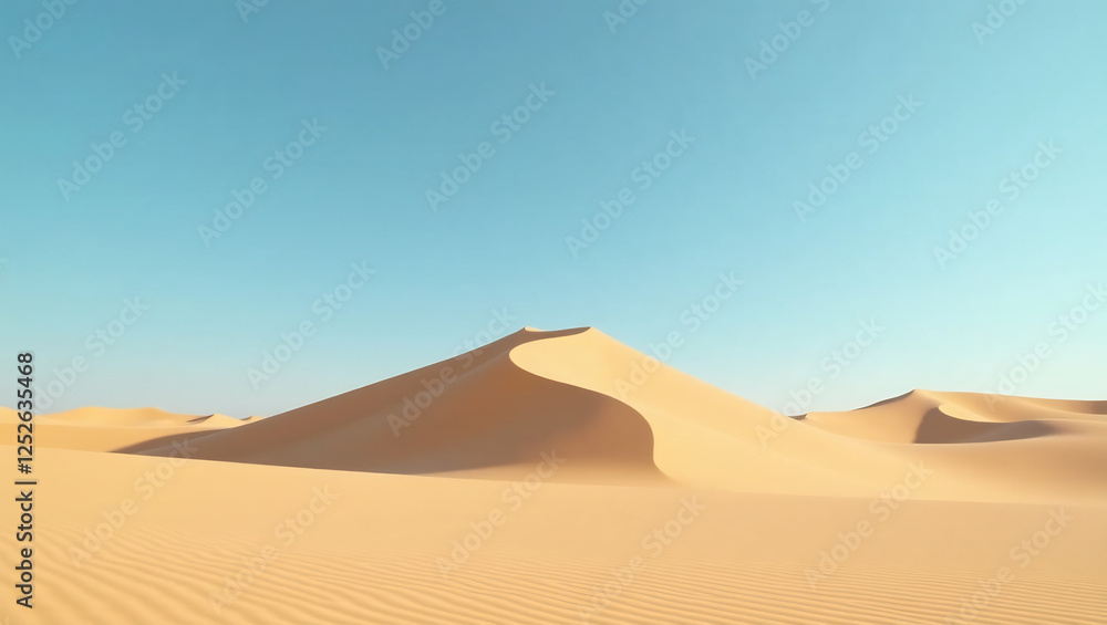 Desert Dune, Minimalist Landscape with Clear Sky (16:9) Desert Dune, Minimalist Landscape with Clear Sky (16:9)